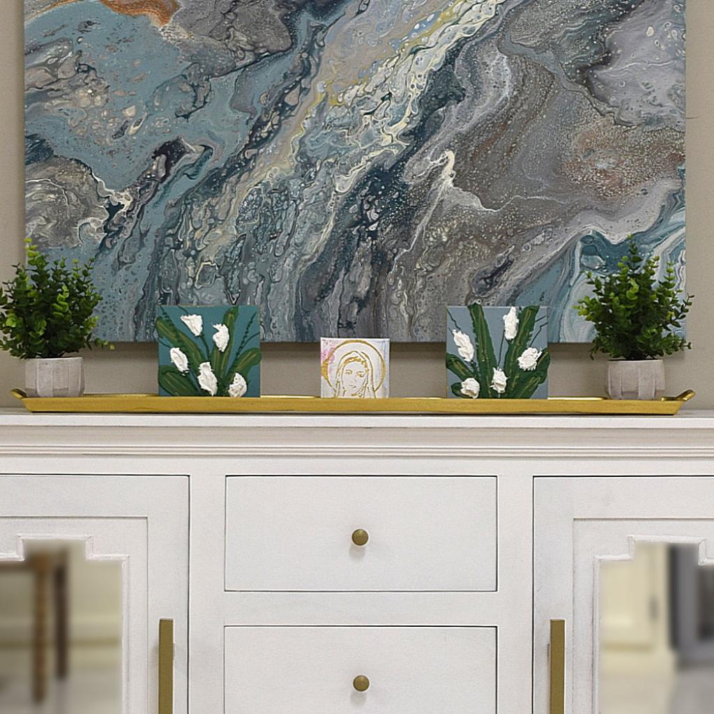 Sculpted Floral Artwork