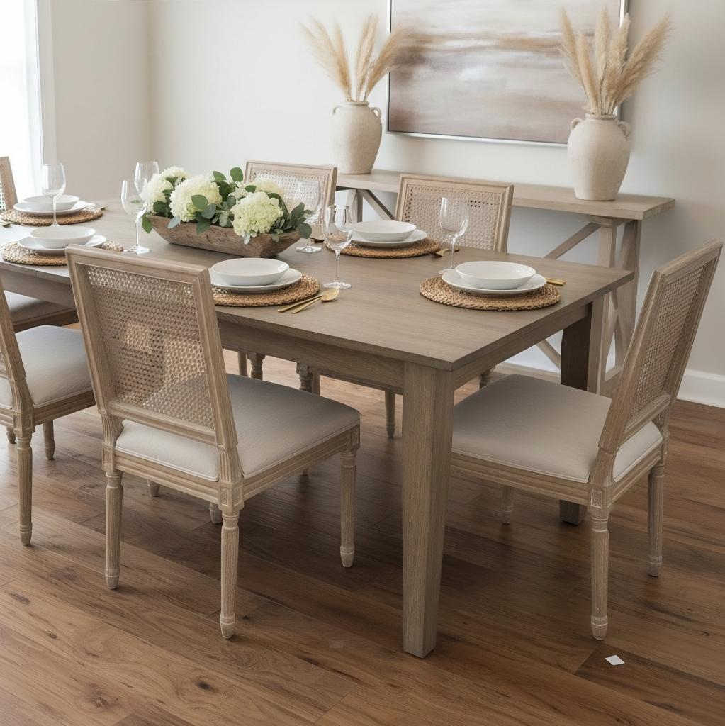Tapered leg table in Orleans stain