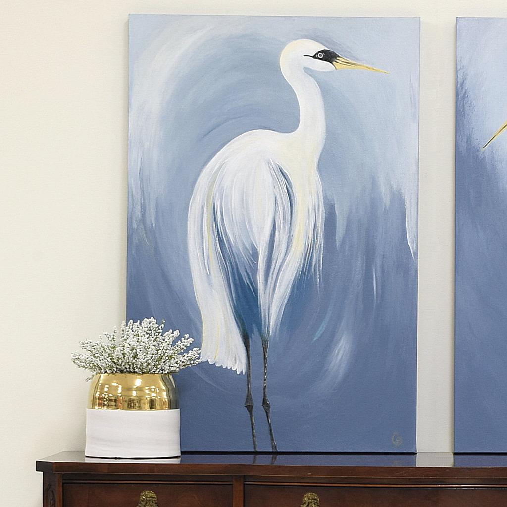 "Great Egret #1" Original Acrylic 