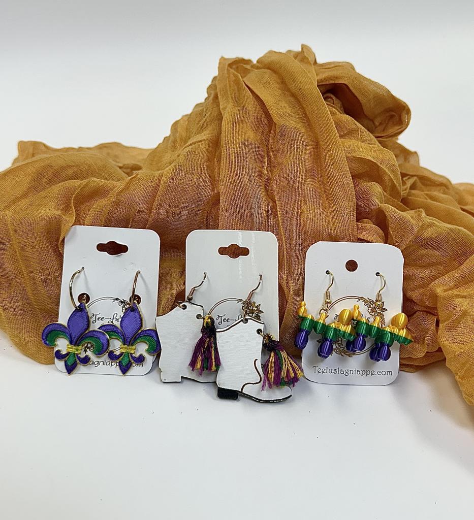 Fleur De Lis Hoop Earrings