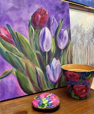 Gallery Wrapped Tulips Painting