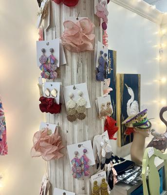 Pink Chiffon Earrings