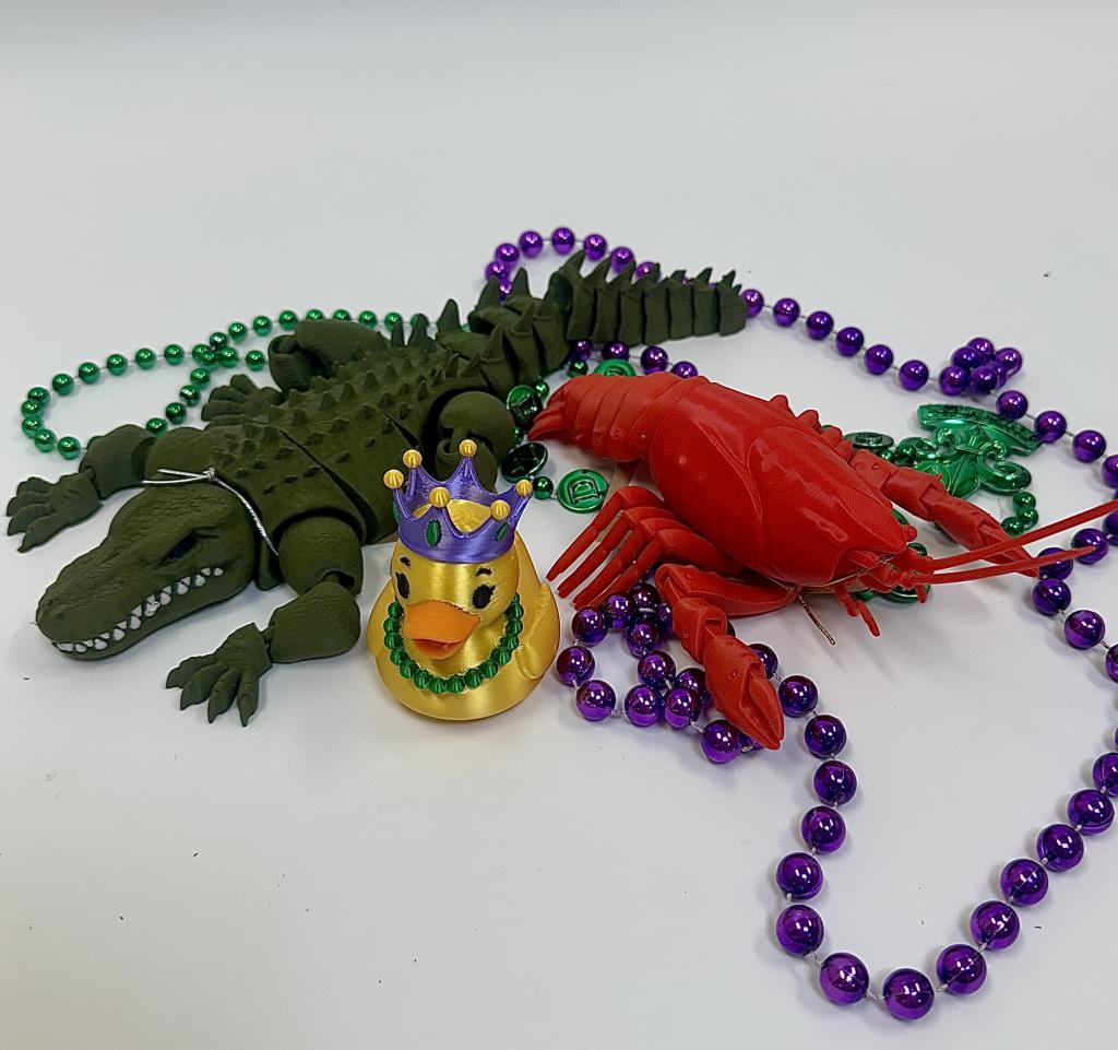 3d Printed Mardi Gras King Duck