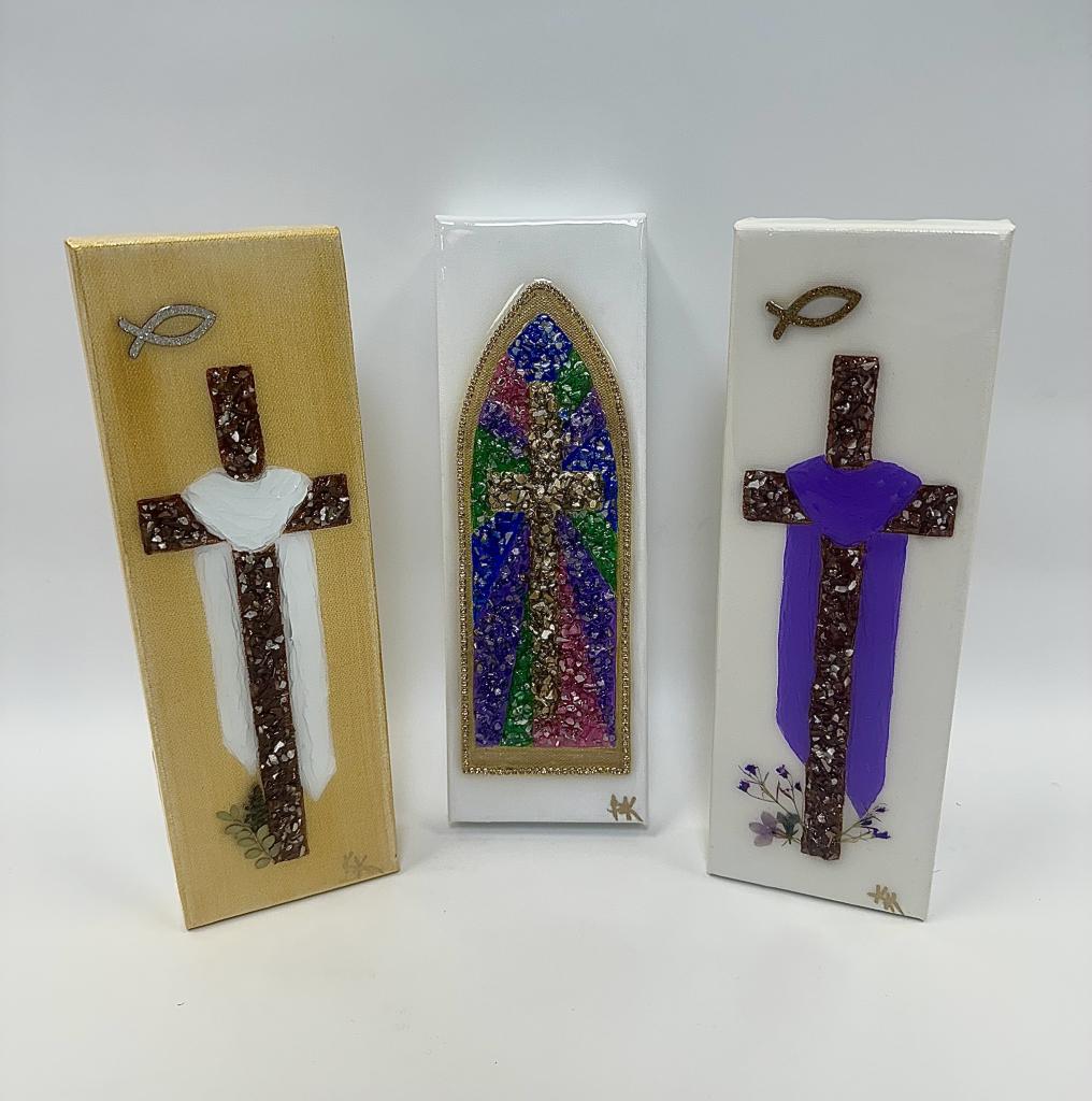 4x12 Resin Easter Cross