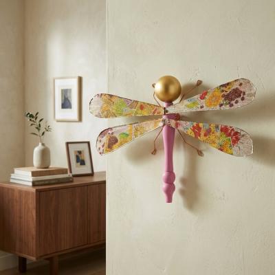 Handcrafted Dragonfly Wall Junk Art