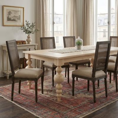 Oliver Dining Table, Antique White Finish