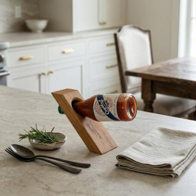 Red Oak Hot Sauce Bottle Display Stand