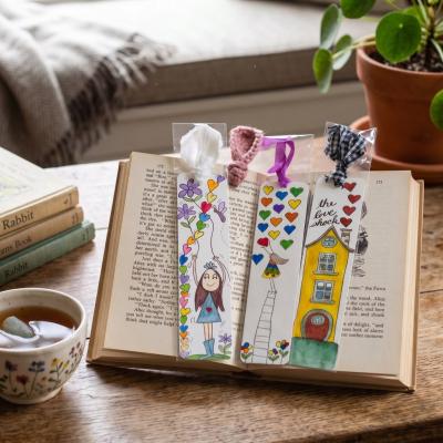 Whimsical Hand-Painted Watercolor Bookmark