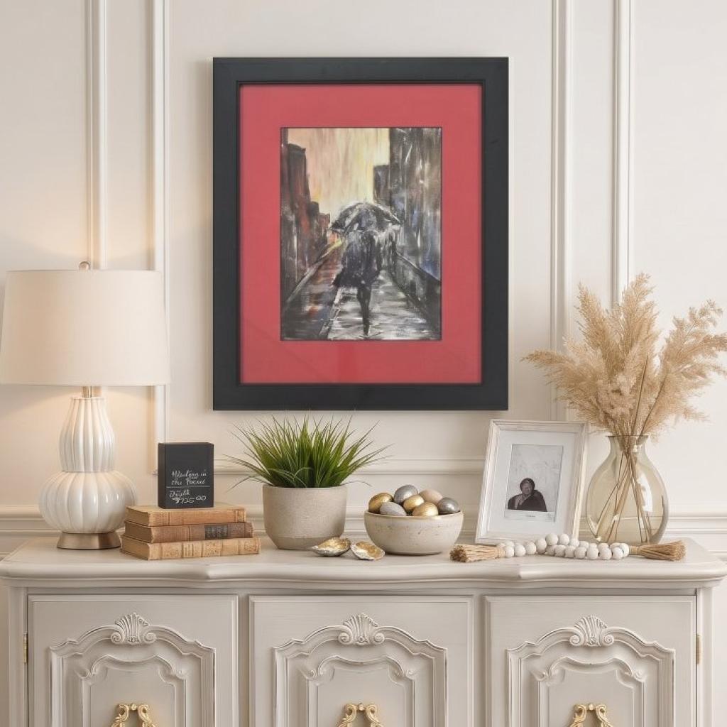 Camille Original Watercolor 'Walking in the Rain'