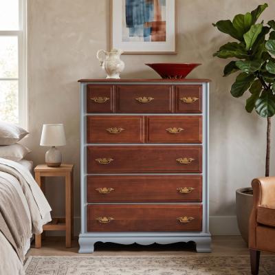 Refinished Sumter Cabinet Blue & Redwood Chest