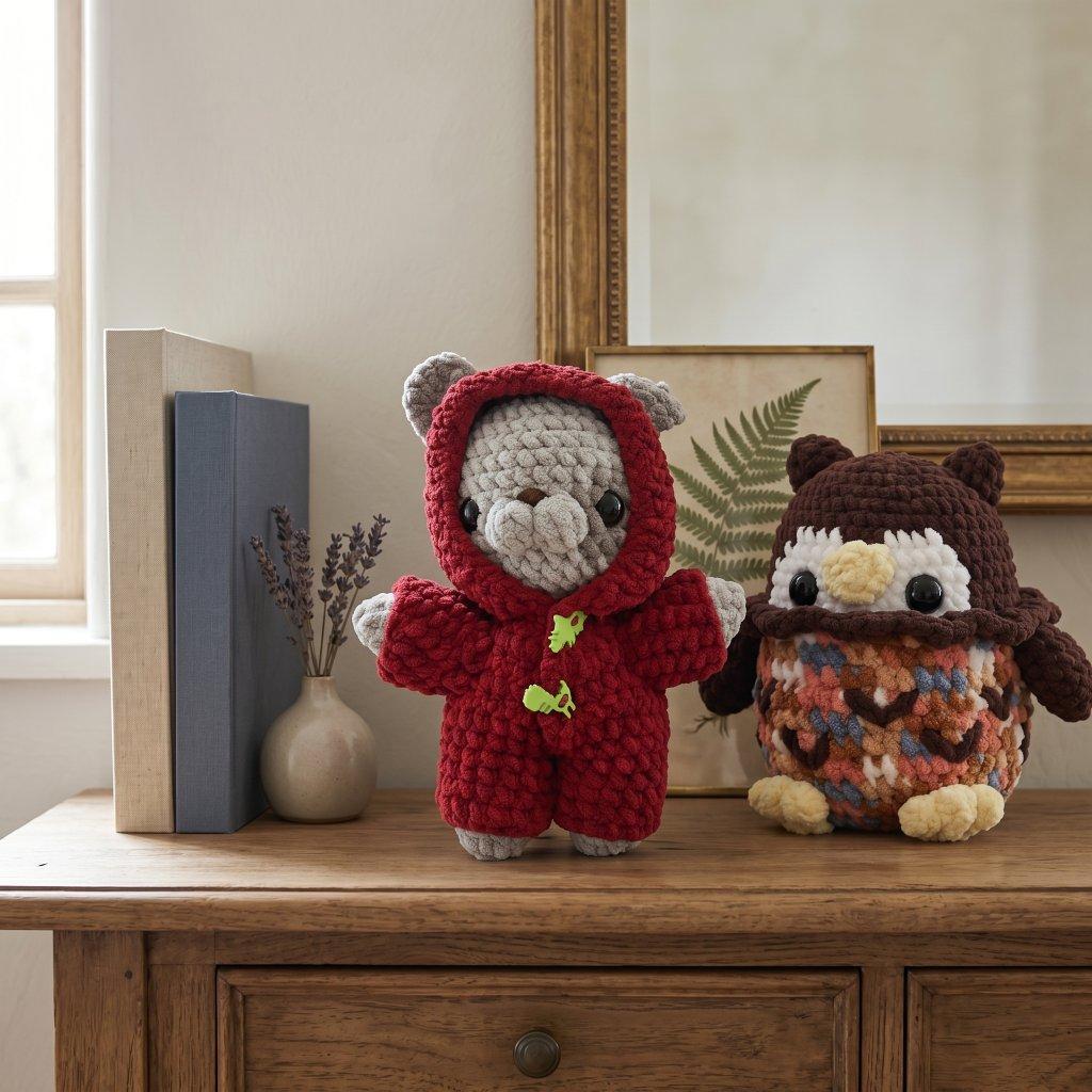 Handmade Crochet PJ Puppy Plush
