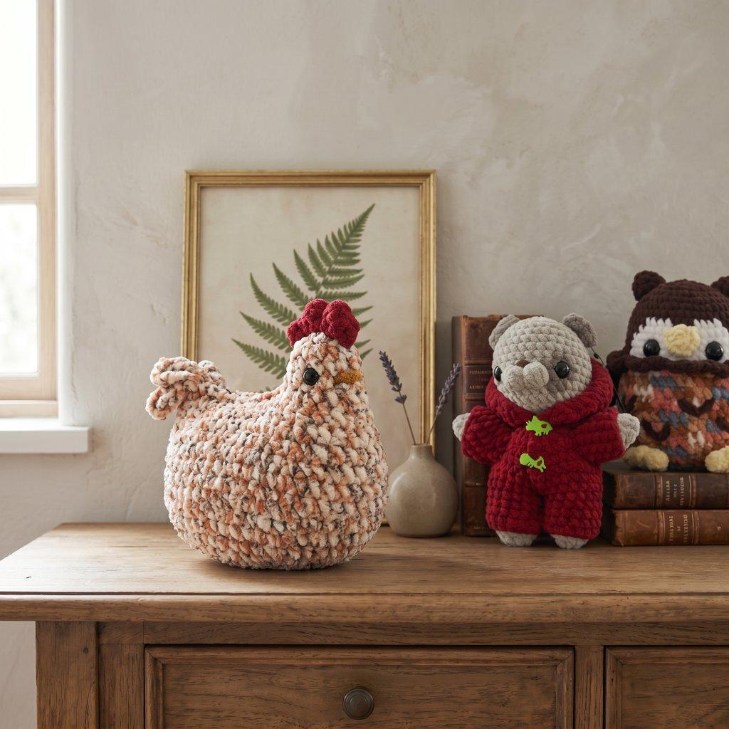 Crocheted Chicken Plush Toy