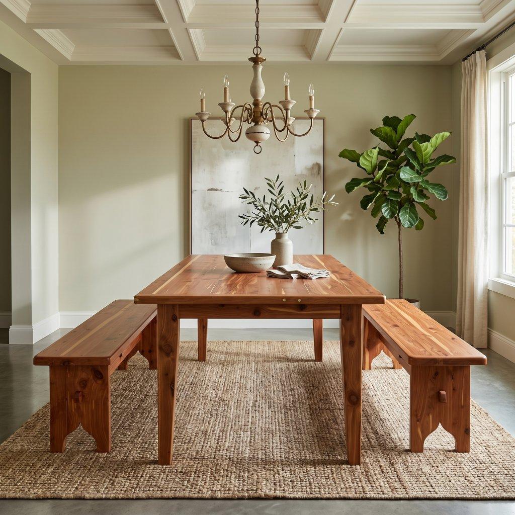 Pair Red Cedar Benches