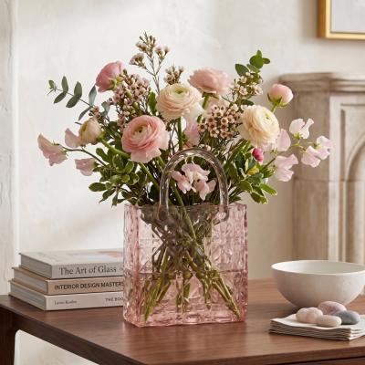 Pink Glass Handbag Vase