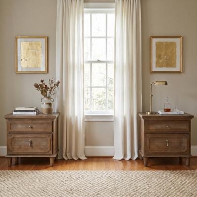 Distressed Finish Nightstands, Pair