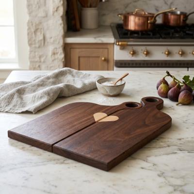 Walnut & Maple Romeo and Juliet Serving Boards, Set of 2