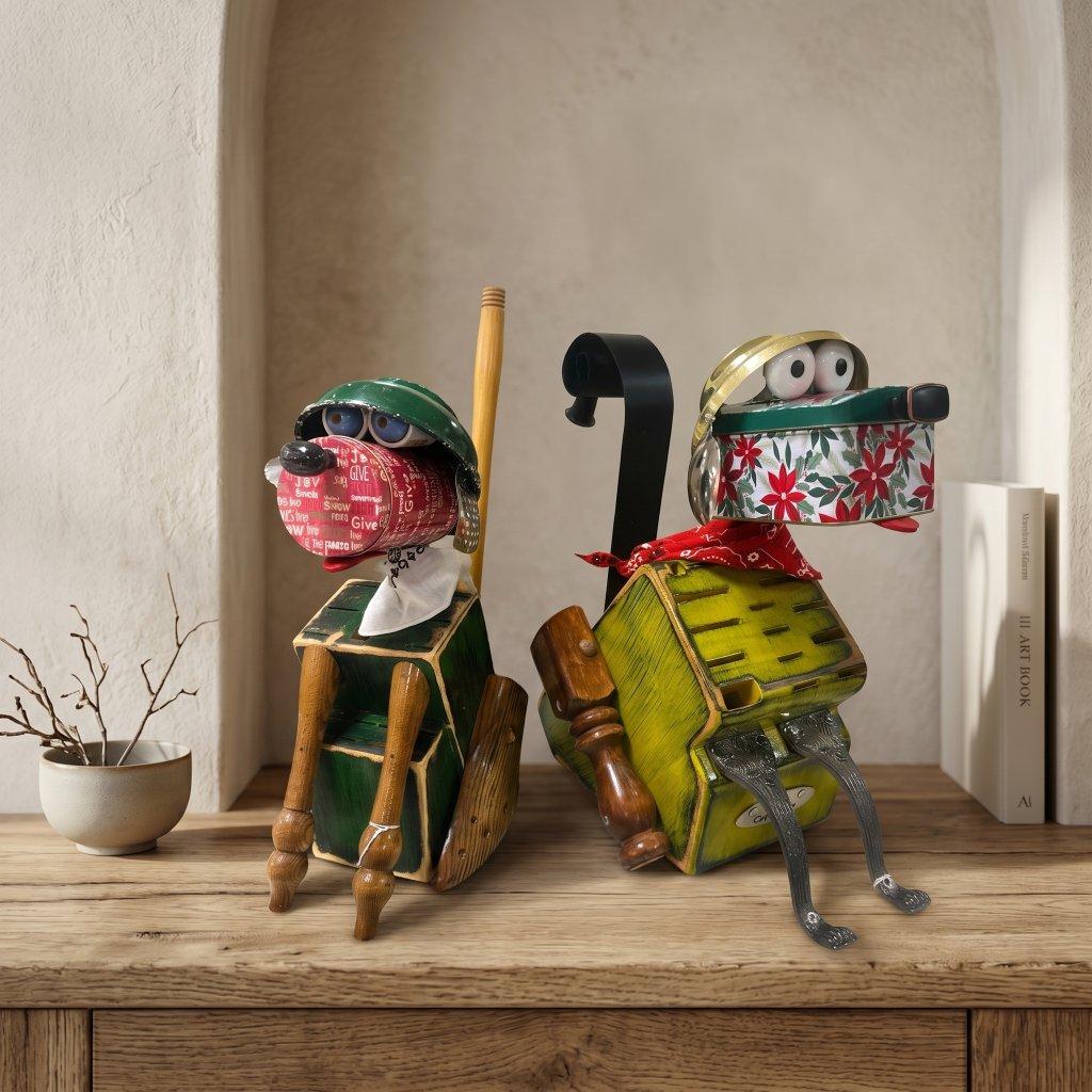 Dog Junk Art Sculpture