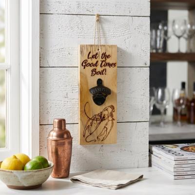 Crawfish Boil Engraved Wood Bottle Opener