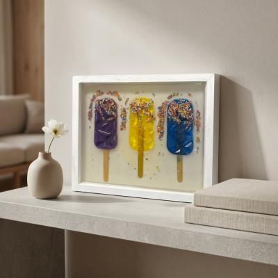 Popsicle Shadow Box Art