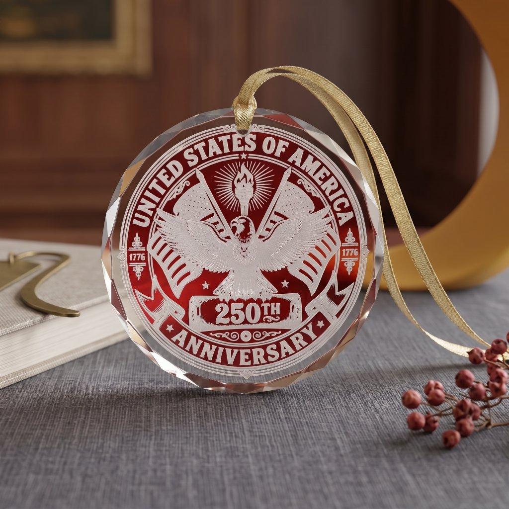 U.S. Independence 250th Crystal Ornament