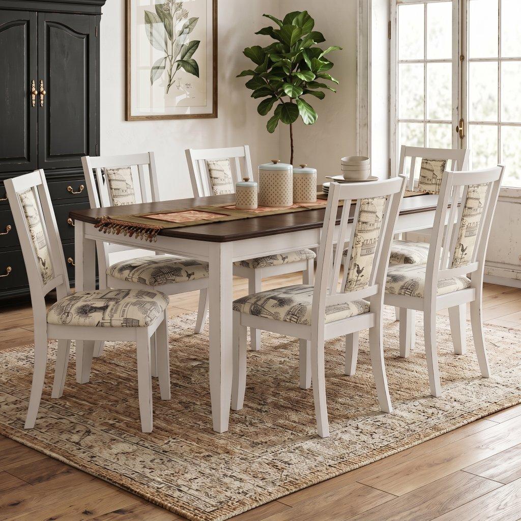 Distressed Farmhouse Dining Table Set
