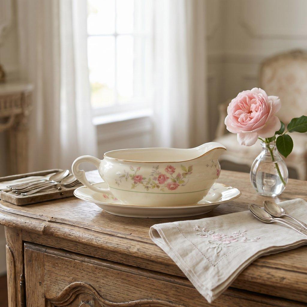 Pope Gosser Roselyn Gravy Boat Set