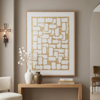 White Gold Modern Abstract Art
