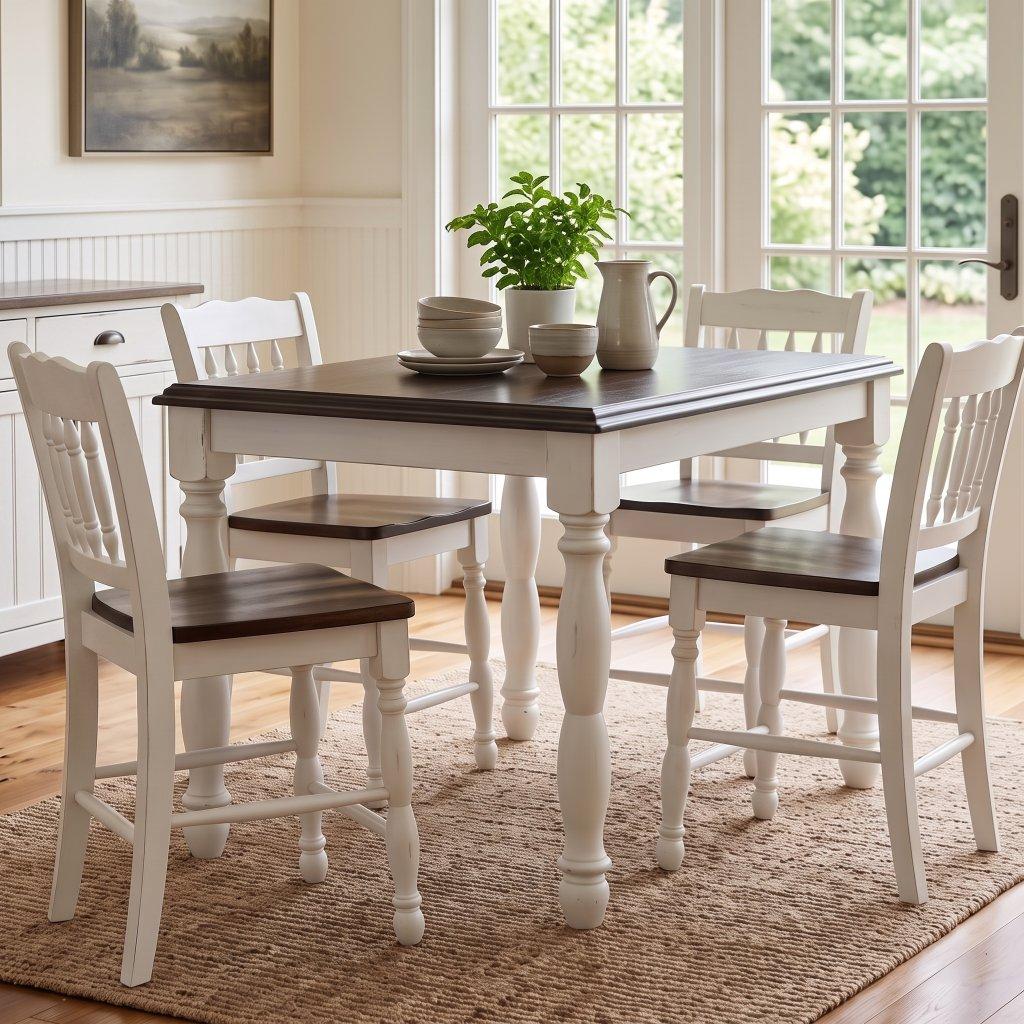 Two-Tone Counter Height Dining Set