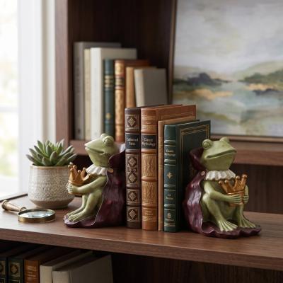 Frog King Bookends Pair