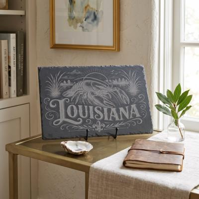 Louisiana Crawfish Slate Display Plaque