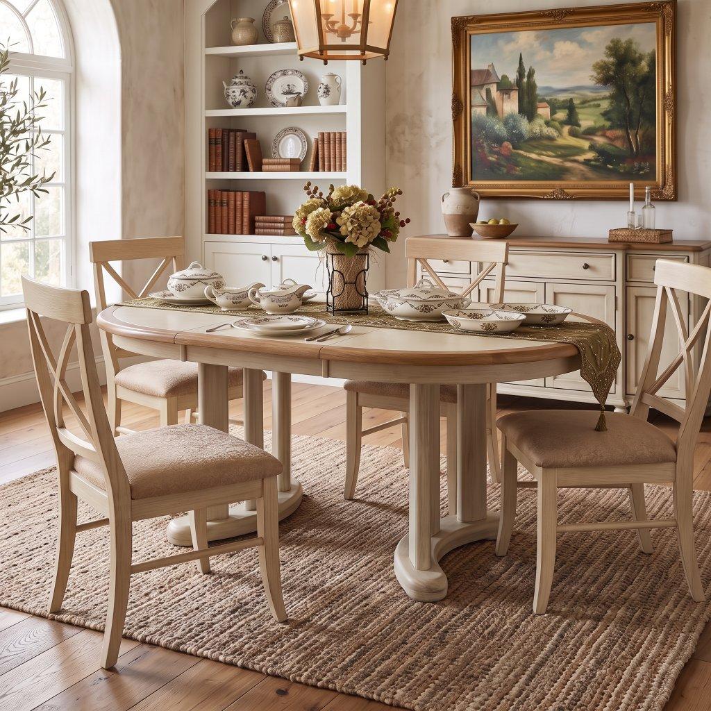 Oval Cottage Dining Table Set