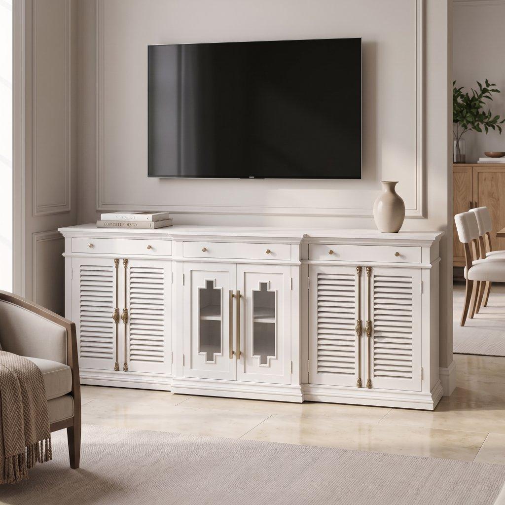 RusticHouse White Mango Wood Buffet