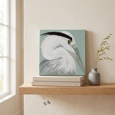 Great Egret Acrylic Painting