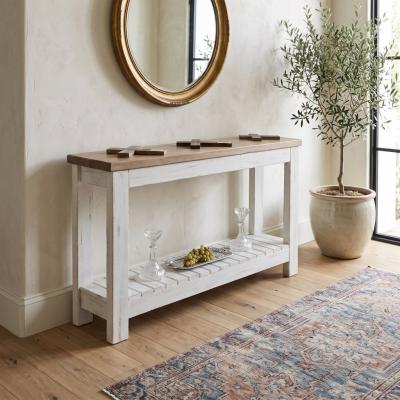 Washed Pine Top Entryway Console