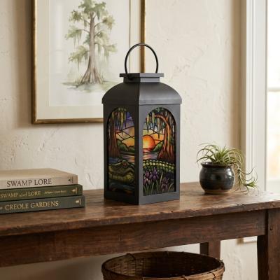 Louisiana Swamp Scene Solar Lantern