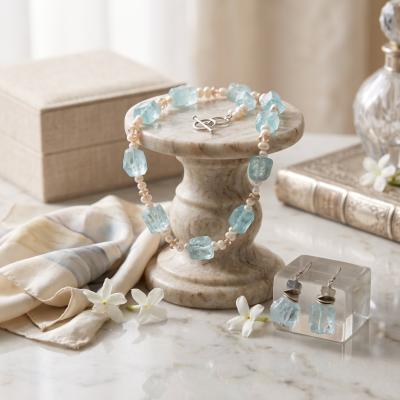 Aquamarine, Pearl & Crystal Jewelry
