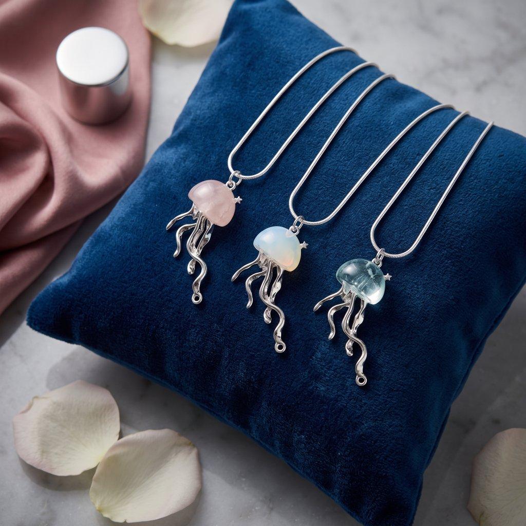 Sterling Silver Jellyfish Necklace