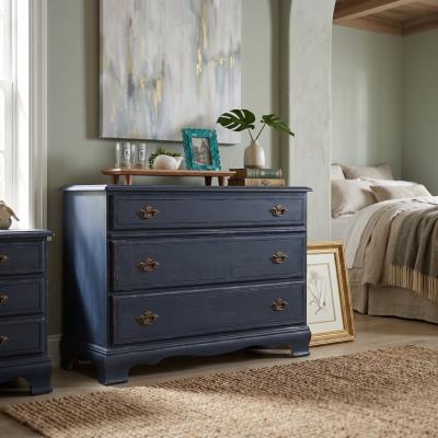 Bassett Solid Wood Navy Nightstand