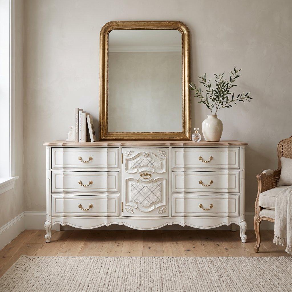 French Provincial Dresser with Hidden Drawers