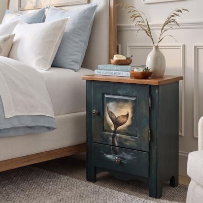 Whale Tail Painted End Table