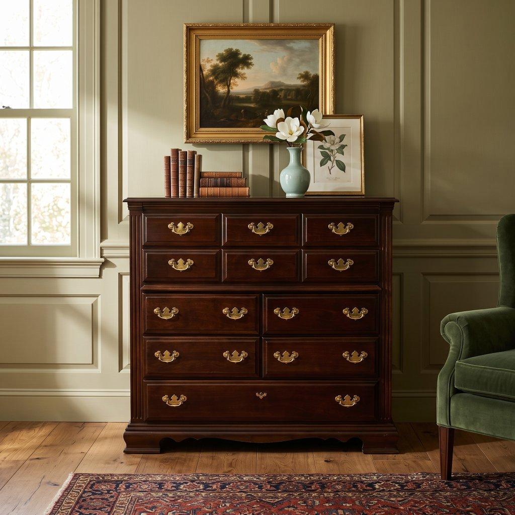 Dark Cherry 7-Drawer Chest