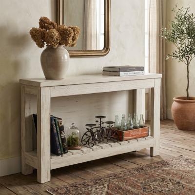 Off-White Distressed Console Table