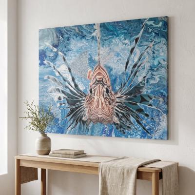 Signed Lionfish Canvas Print