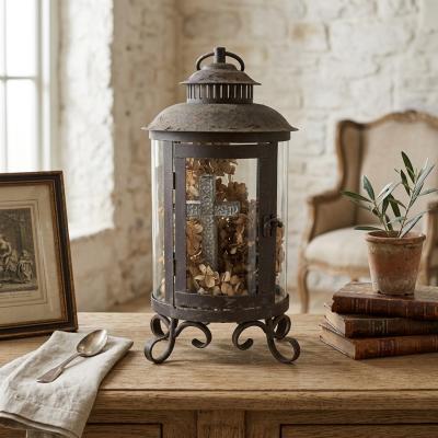 Red Hen Lantern Nicho with Cross