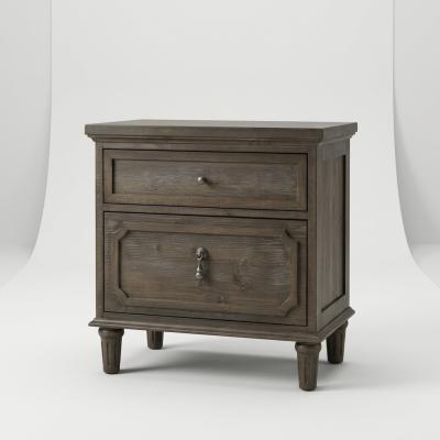 Dark Stained Grey Wash Nightstand