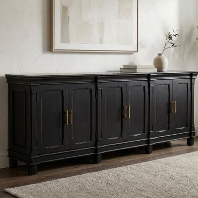 Black Solid Mango Wood Sideboard