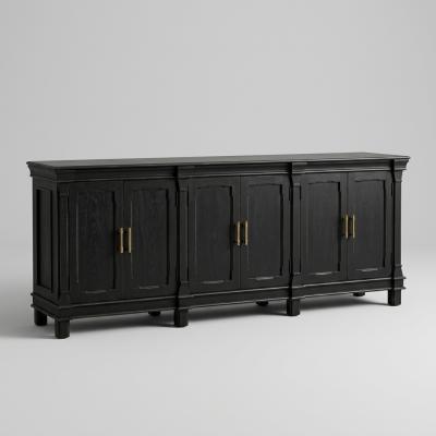 Black Solid Mango Wood Sideboard