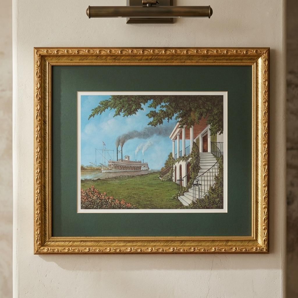 Natchez Steamboat Framed Art Print