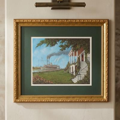 Natchez Steamboat Framed Art Print
