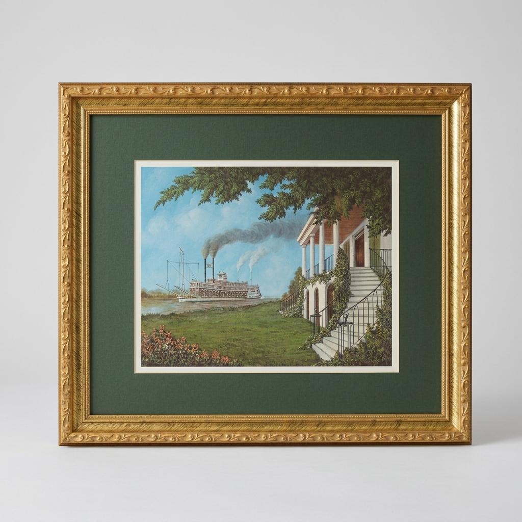 Natchez Steamboat Framed Art Print